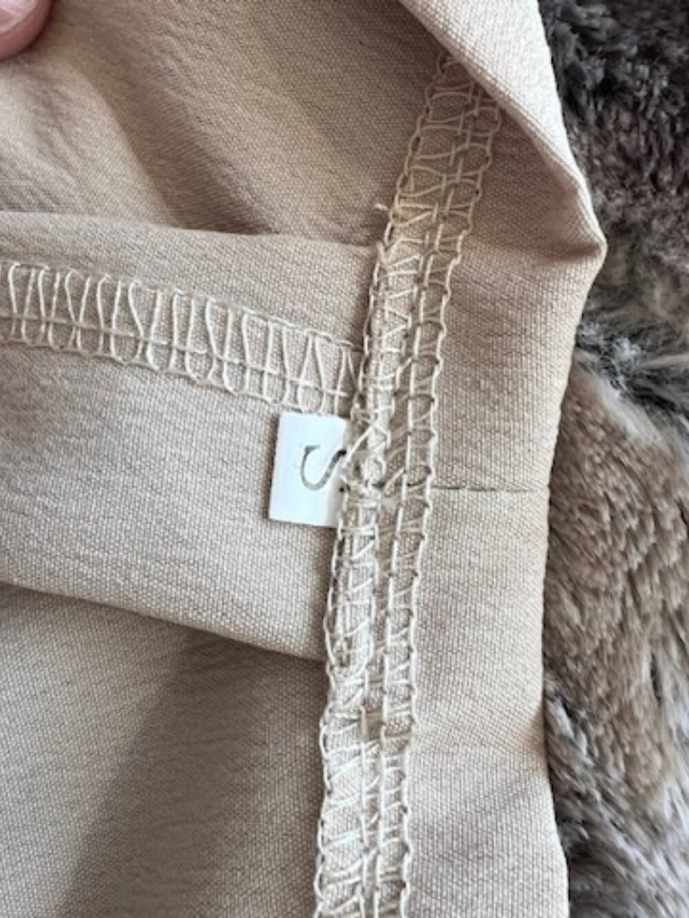 Beige Wide Leg Overall Jumpsuit – Size S - Picture 4 of 4